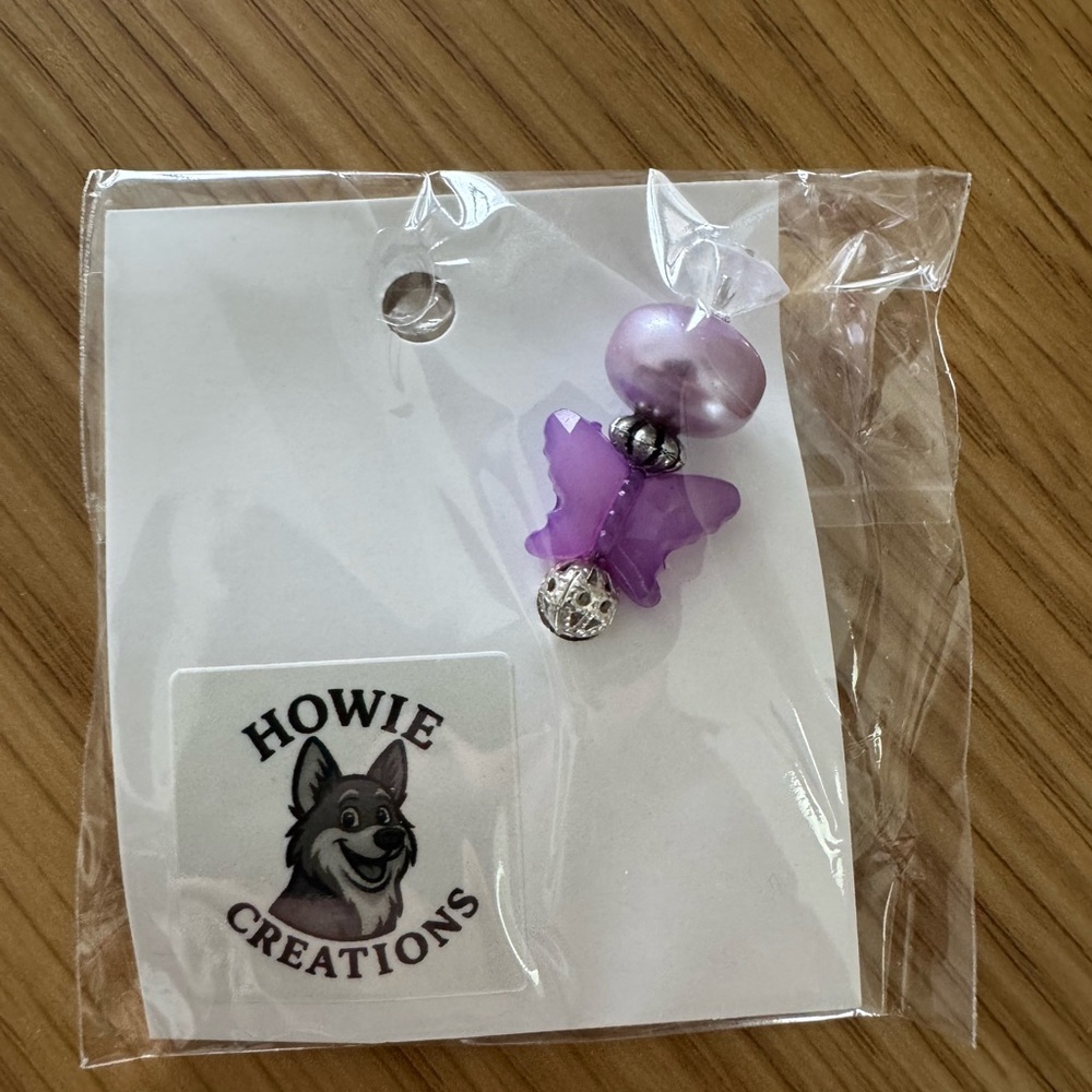 Howie Creations Purple Butterfly Stick Pin - NWOT